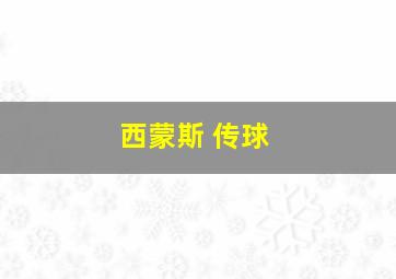 西蒙斯 传球